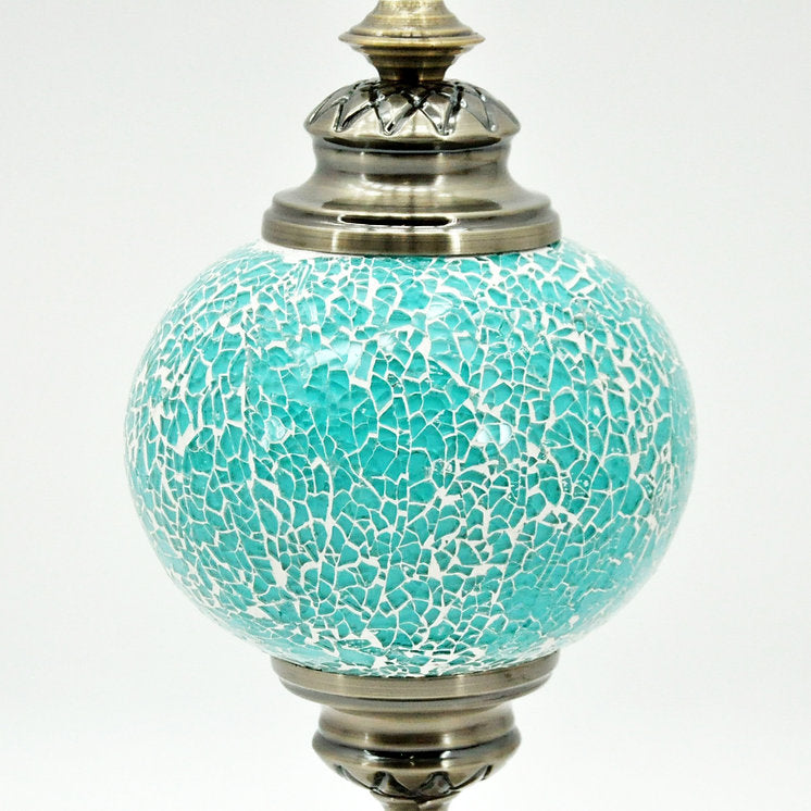 46CM TURQUOISE CRAFT TABLE LAMP - Giftworks