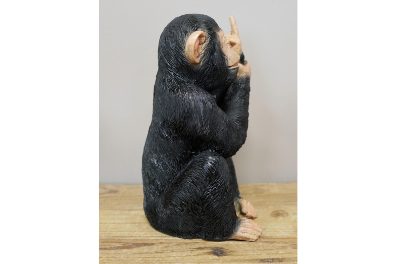 Black Rude Monkey Ornament