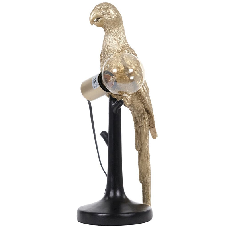 GOLD PARROT ON STAND LAMP 43CM - Giftworks
