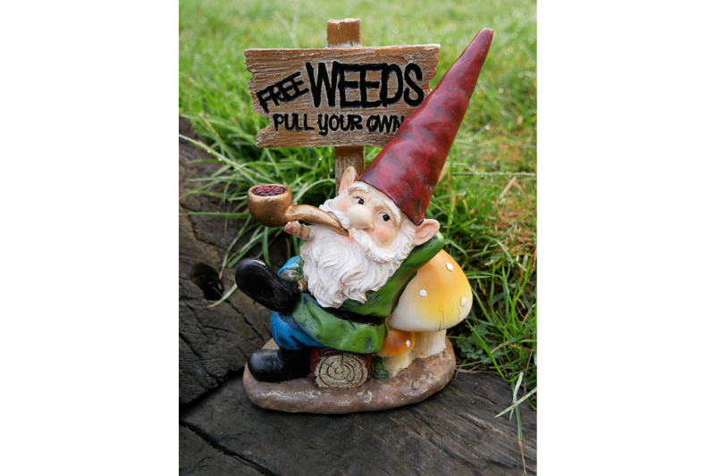 GARDEN GNOME (FREE WEEDS PULL YOUR OWN)