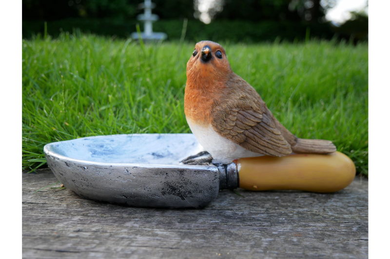 Bird Sitting On A Shovel Feeder - Giftworks
