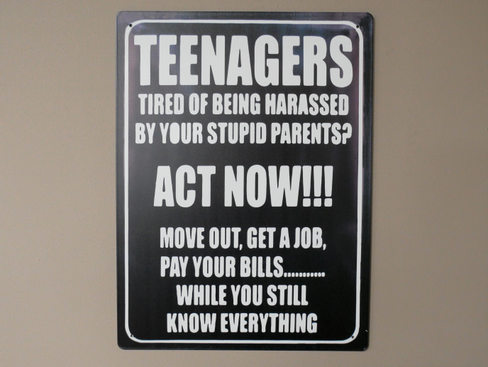 Metal Teenagers Sign - Giftworks