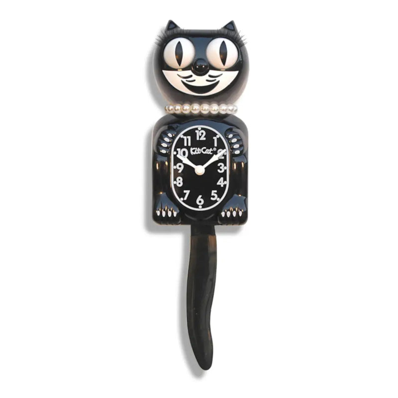 Classic Black Lady Kit Cat Clock