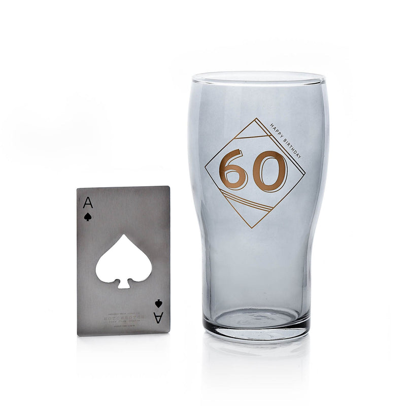 Beer Glass & Bottle Opener 60