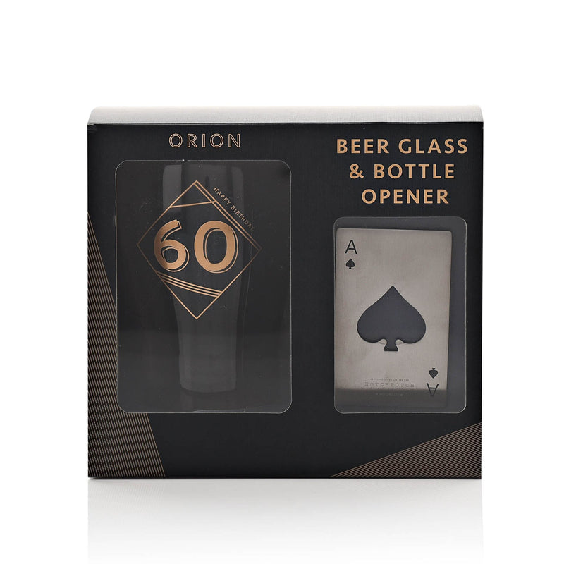 Beer Glass & Bottle Opener 60 