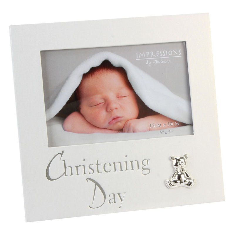Christening Day Pearlised Photo Frame 6"X4" - Giftworks