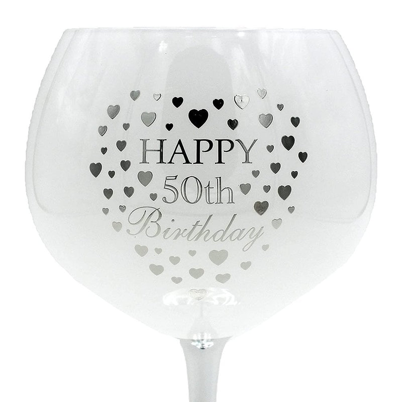 Happy 50th Birthday Gin Glass - Giftworks