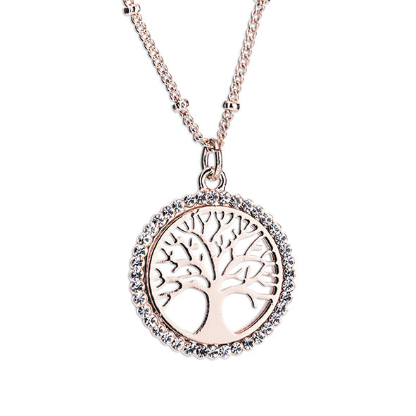 Newgrange Rose Gold Tree of Life Pendant - Giftworks