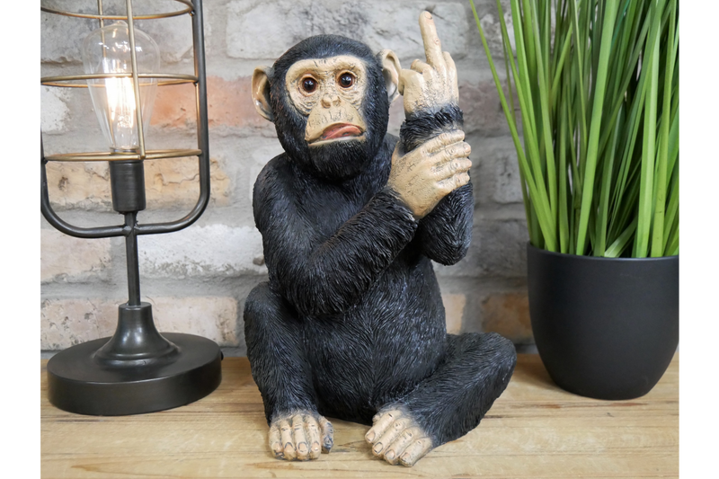 Black Rude Monkey Ornament (Pre Order For Mid July) - Giftworks