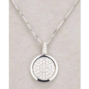 Newgrange Living – Rose Gold or Silver Round Diamante Pendant - Giftworks