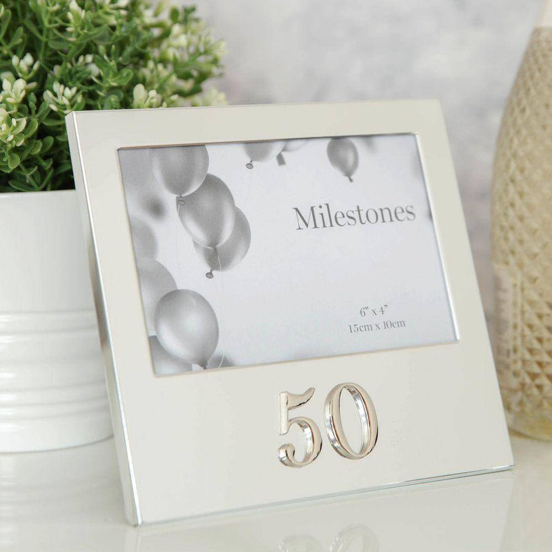6" X 4" - Milestone Birthday Frame With 3D Number - Giftworks