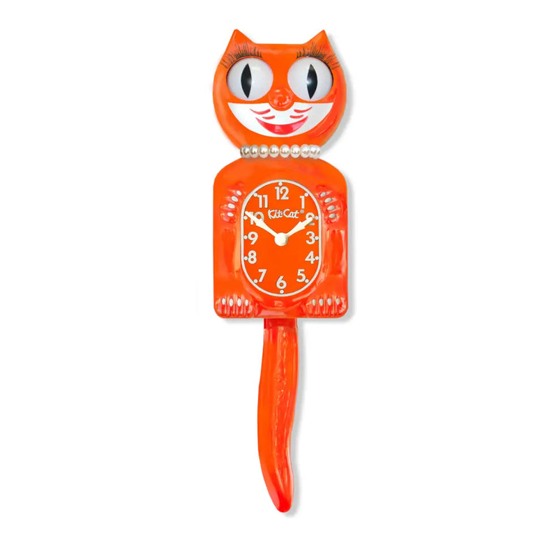 Pumpkin Delight Lady Kit Cat Clock 