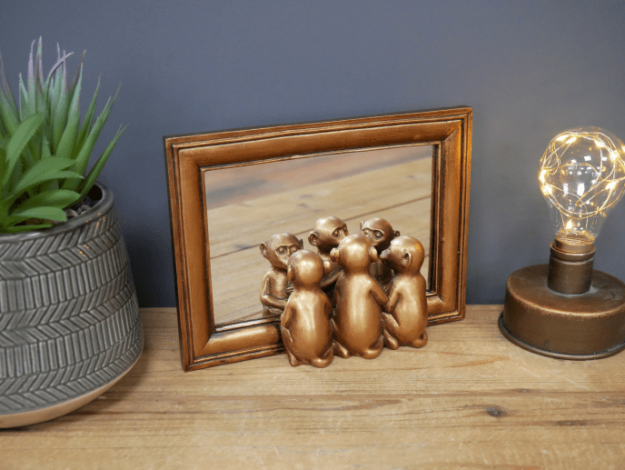 Freestanding Three Monkeys Decorative Mirrors - Giftworks