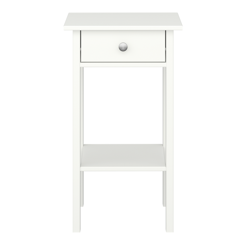 1 Drawer Nightstand – Off White - Giftworks
