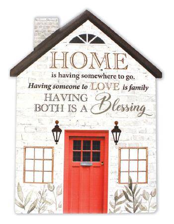 Home, Love Is Family Porcelain New Home Gifts Plaque - Giftworks