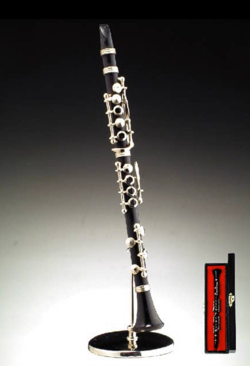 Black Clarinet Miniature With Case - Giftworks