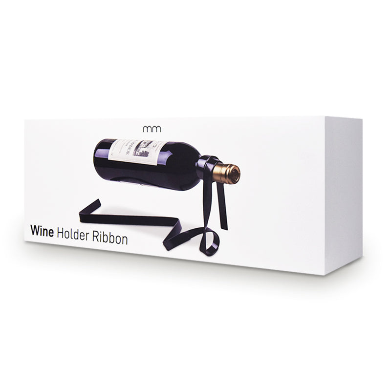 WINE HOLDER RIBBON BLACK - Giftworks