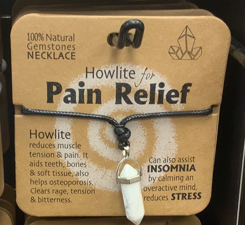HOWLITE FOR PAIN RELIEF GEMSTONE NECKLACE - Giftworks