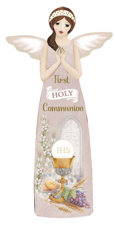 Porcelain Angel Communion Girl Plaque