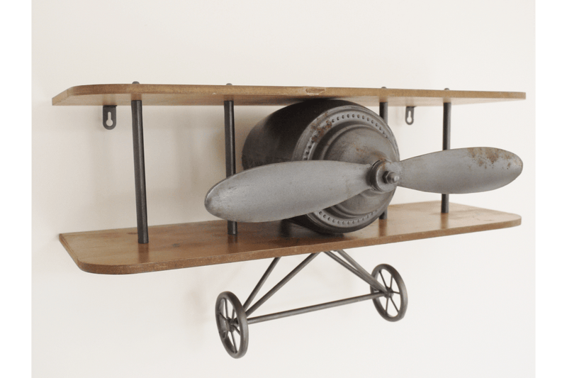 Retro Industrial Vintage Aeroplane Wall Shelf - Giftworks