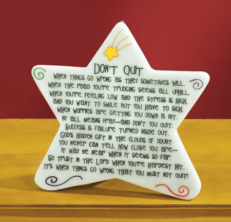 Imitation Marble Plaque/Don't Quit - Giftworks