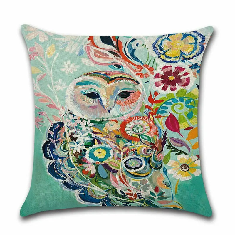 Cushion Cover Colourfull - Owl - Giftworks
