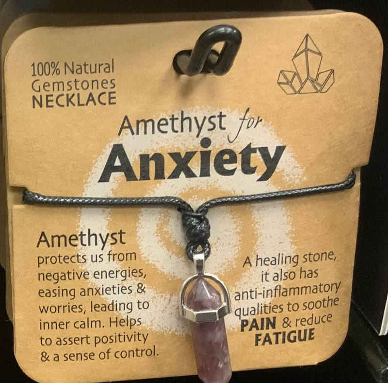 AMETHYST FOR ANXIETY GEMSTONE NECKLACE - Giftworks