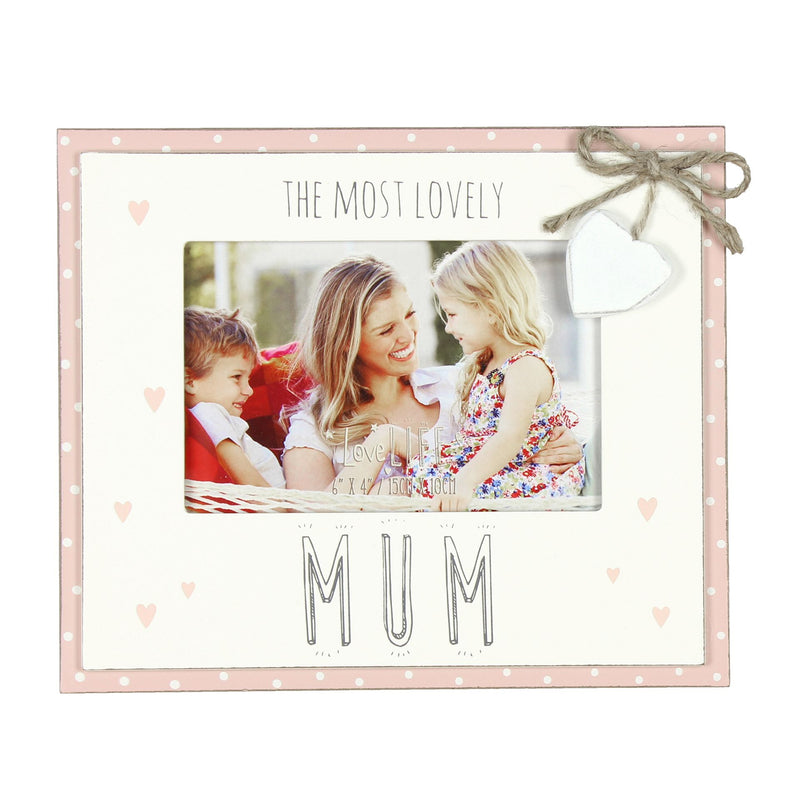 LOVE LIFE PHOTO FRAME 6" X 4" - MOST LOVELY MUM - Giftworks