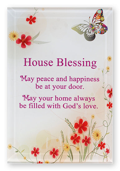 House Blessing Glass plaque 