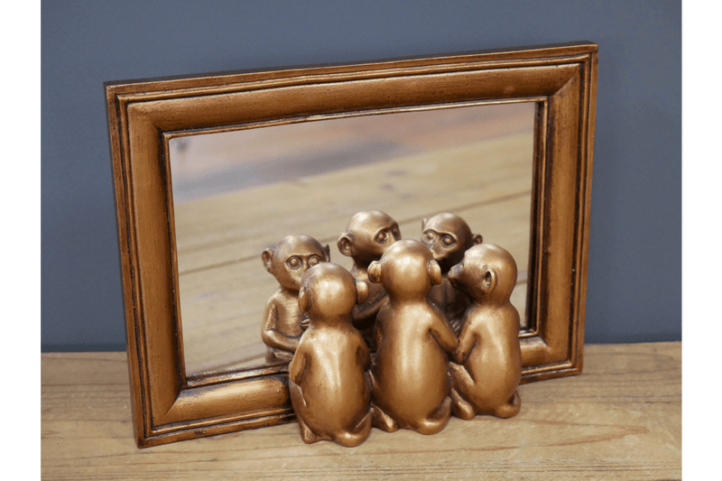 Freestanding Three Monkeys Decorative Mirrors - Giftworks