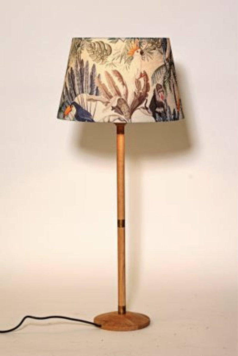 Oak Wood Tropical Table Lamp - Giftworks