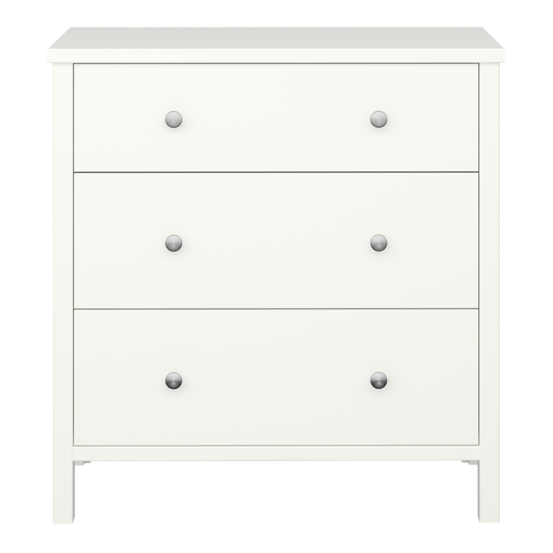 3 Drawer Chest – Off White - Giftworks