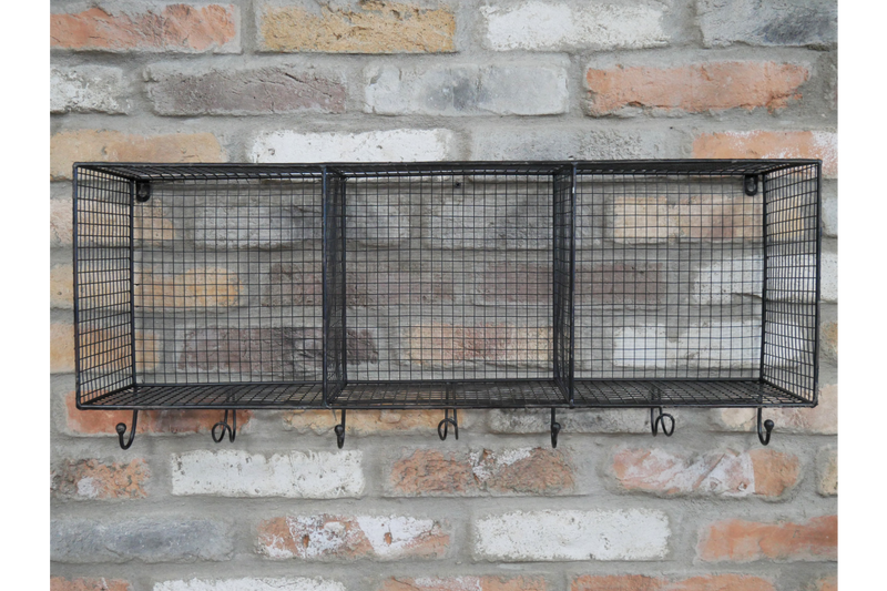 Industrial Furniture Shelf Unit With Hooks