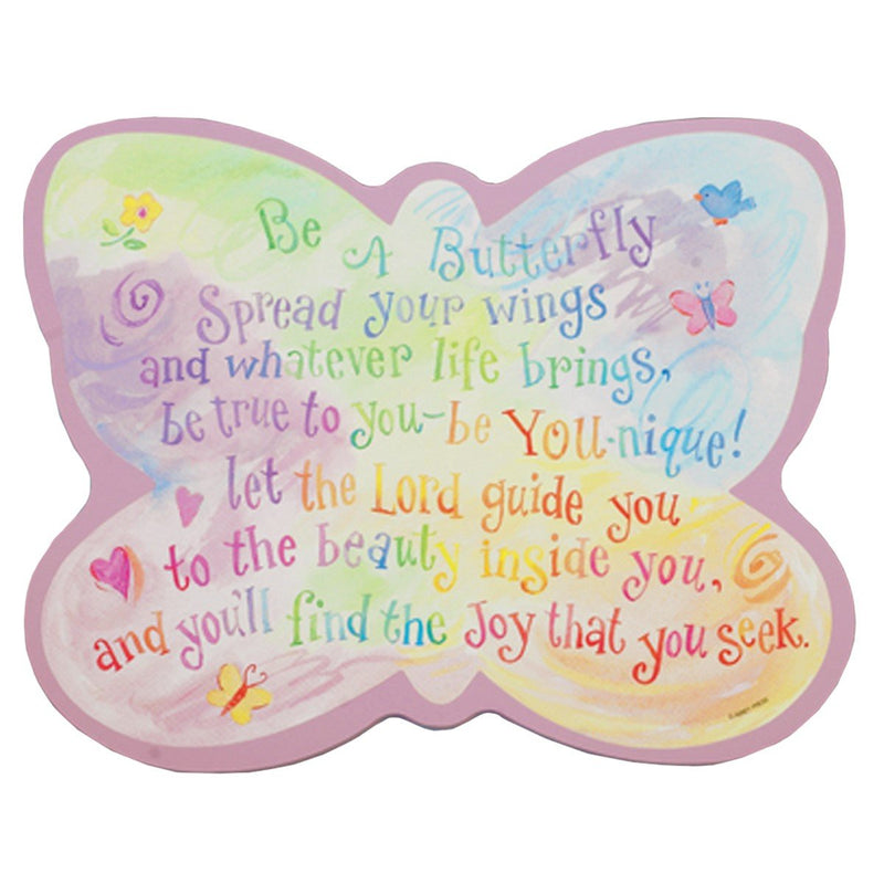 Be a Butterfly, Wood Prayer Plaque
