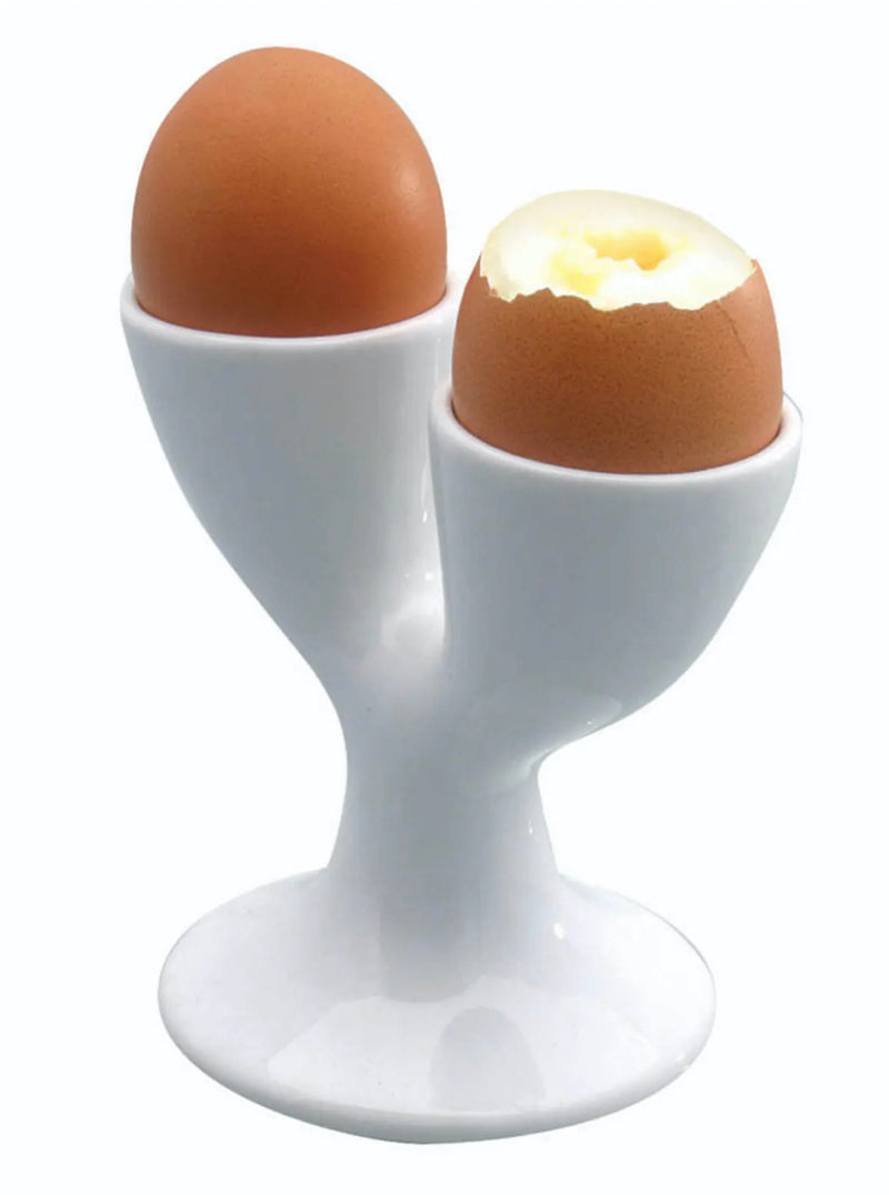 KitchenCraft White Porcelain Double Egg Cup