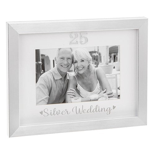 Silver Wedding Anniversary 6" x 4" Photo Frame