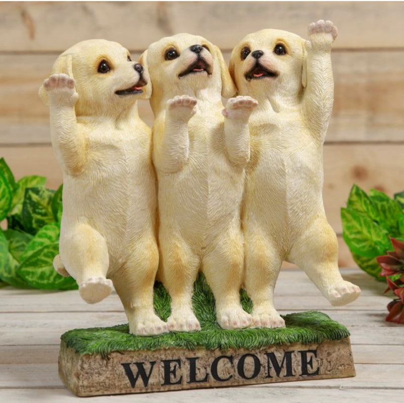 BEST OF BREED THREE LABRADOR PUPPIES WELCOME ORNAMENT - Giftworks
