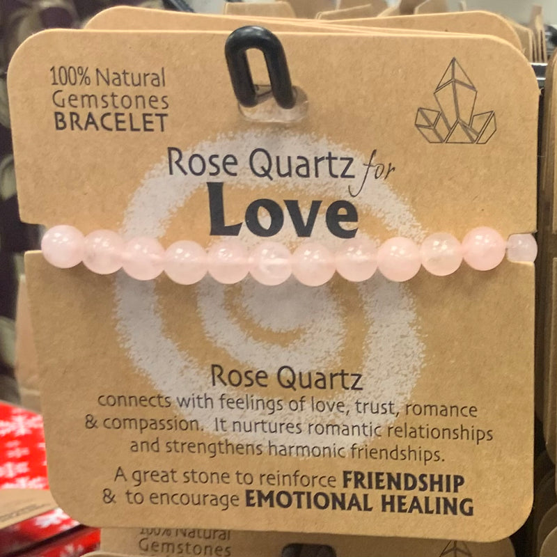 ROSE QUARTZ FOR LOVE GEMSTONE BRACELET - Giftworks
