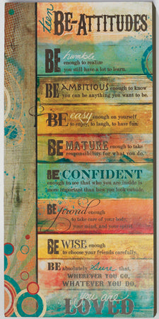Wood Prayer Plaque/Teen Be Attitudes - Giftworks