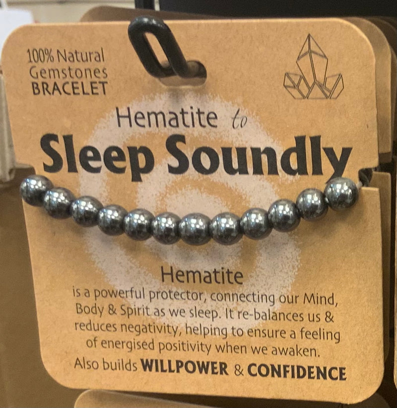 HEMATITE FOR SLEEP SOUNDLY GEMSTONE BRACELET - Giftworks