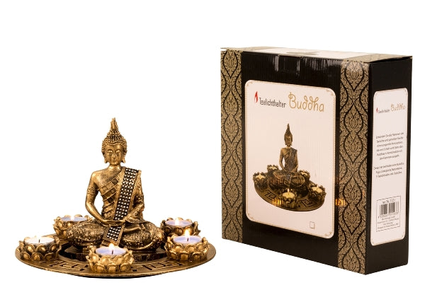 Thai Buddha 5 Tea-Light Holder (Pre Order For Early December) - Giftworks