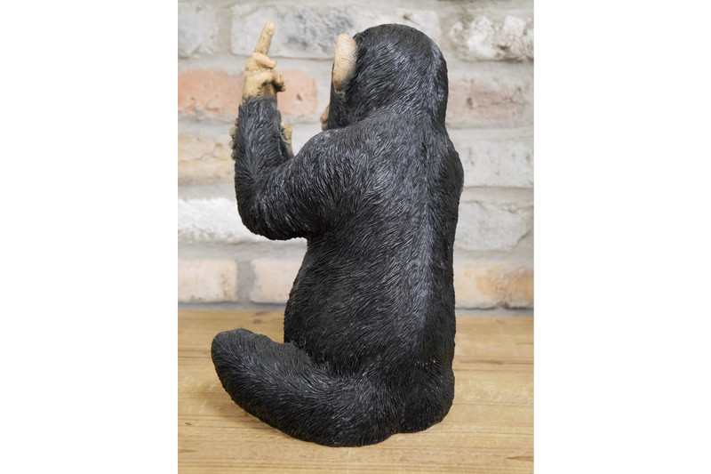 Black Rude Monkey Ornament (Pre Order For Mid July) - Giftworks