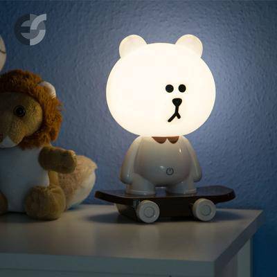 SKATE Kids Table lamp LED brown, white, 1-light source - Giftworks