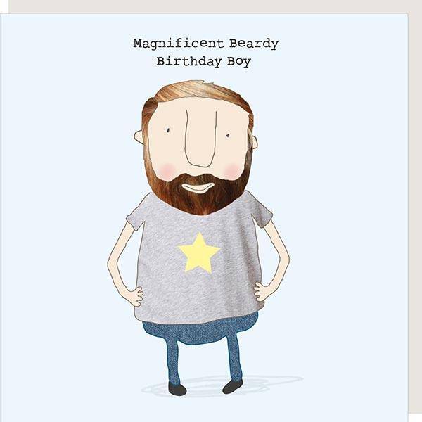 Rosie Made A Thing ”Beardy Bday Boy” Gift Card - Giftworks